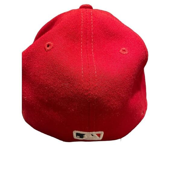 Los Angeles Angels New Era 59Fifty Men's Red Fitted Baseball Hat Size 7 - Picture 4 of 10